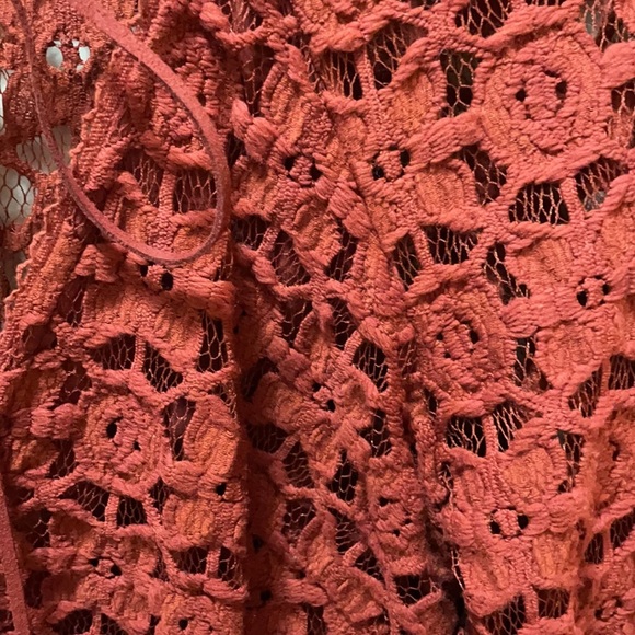 🎊 HP🎉 Free People Back to Back Rust Crotchet Mini Dress - Picture 10 of 10